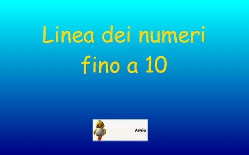 LINEA DEI NUMERI FINO A 20 –